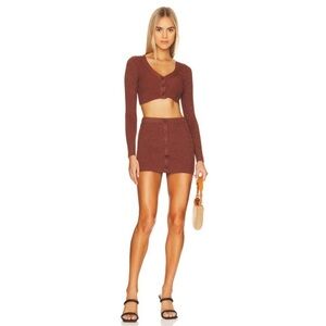 Camila Coelho Alena Set Brown Metallic
